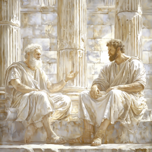 Illustration of judgment – the ability to distinguish right from wrong, a central aspect of human decision-making.