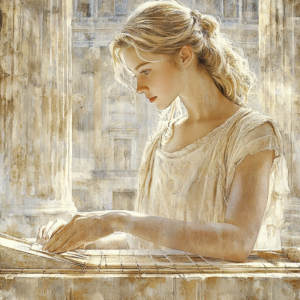 Depiction of patience – the Stoic virtue of waiting calmly and enduringly for the right outcome.