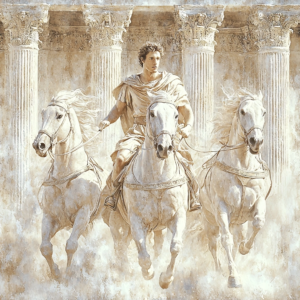 Depiction of prudence – the Stoic virtue of acting with calmness and deliberation.