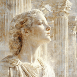 Depiction of restraint – the Stoic virtue of mindfulness and deliberate moderation.