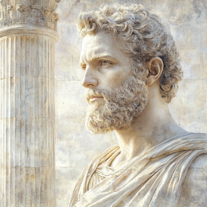 Depiction of self-confidence – in Stoicism, the strength to trust in one’s own abilities.