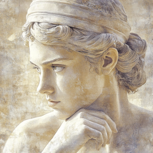 Depiction of serenity – the ability in Stoicism to maintain calm and clarity under pressure.