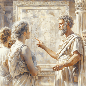 Stoisches Zukunftsdenken, inspiriert von Prinzipien wie Voraussicht und strategischem Handeln, zentral in der Philosophie der Stoa.