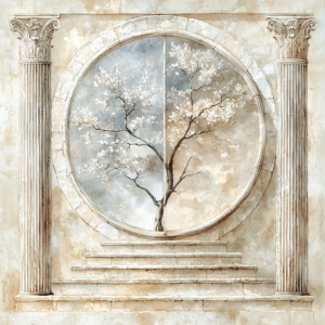 Depiction of Stoic living – wisdom and principles for a virtuous and fulfilling life.