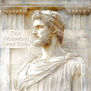 Darstellung stoischer Zitate – inspirierende Worte berühmter Philosophen der Stoa wie Seneca, Epiktet und Marcus Aurelius.