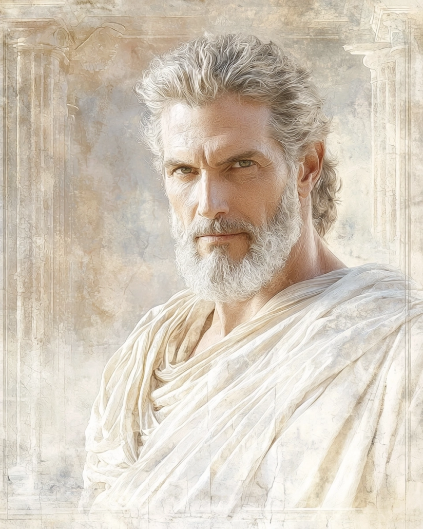 Stylized Depiction of Archedemus of Tarsus 🏛️ Stylized depiction of Archedemus of Tarsus, a Stoic philosopher known for his practical teachings on virtue and everyday ethics. His legacy emphasizes cardinal virtues like justice and prudence and inspires with quotes on applying philosophical principles in daily life.