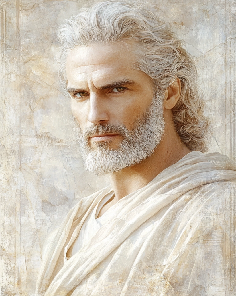Stylized depiction of Paconius Agrippinus, a Stoic philosopher known for his unwavering resilience and integrity during times of political persecution. His legacy emphasizes cardinal virtues like courage and prudence and inspires with quotes on the importance of virtue and inner freedom.