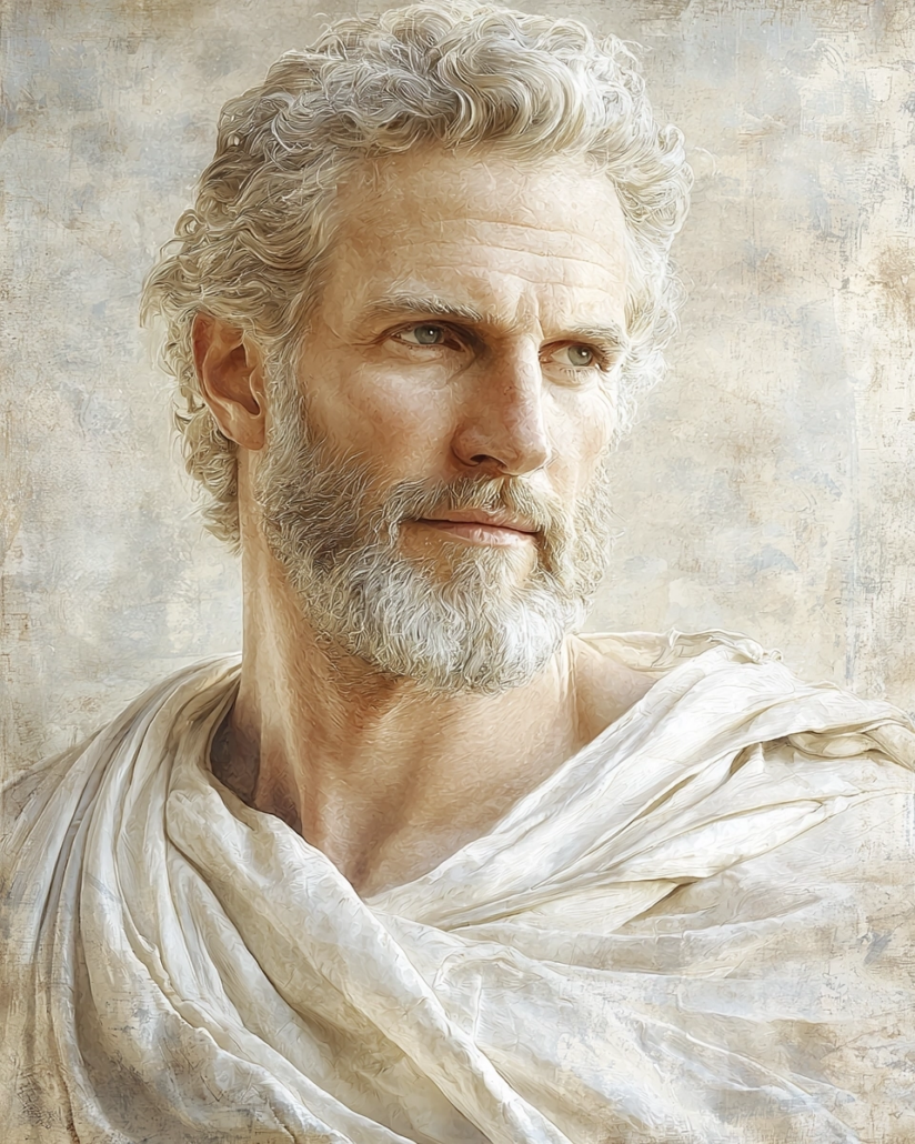 Stylized Depiction of Publius Egnatius Celer ⚖️ Stylized depiction of Publius Egnatius Celer, a Stoic philosopher known for his contradictory role between ethics and personal betrayal. His legacy calls for reflection on cardinal virtues like wisdom and justice and inspires with quotes addressing moral consequences and responsibility.