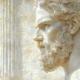 Stylized depiction of Stoic life lessons symbolizing inner strength and guidance in daily life.