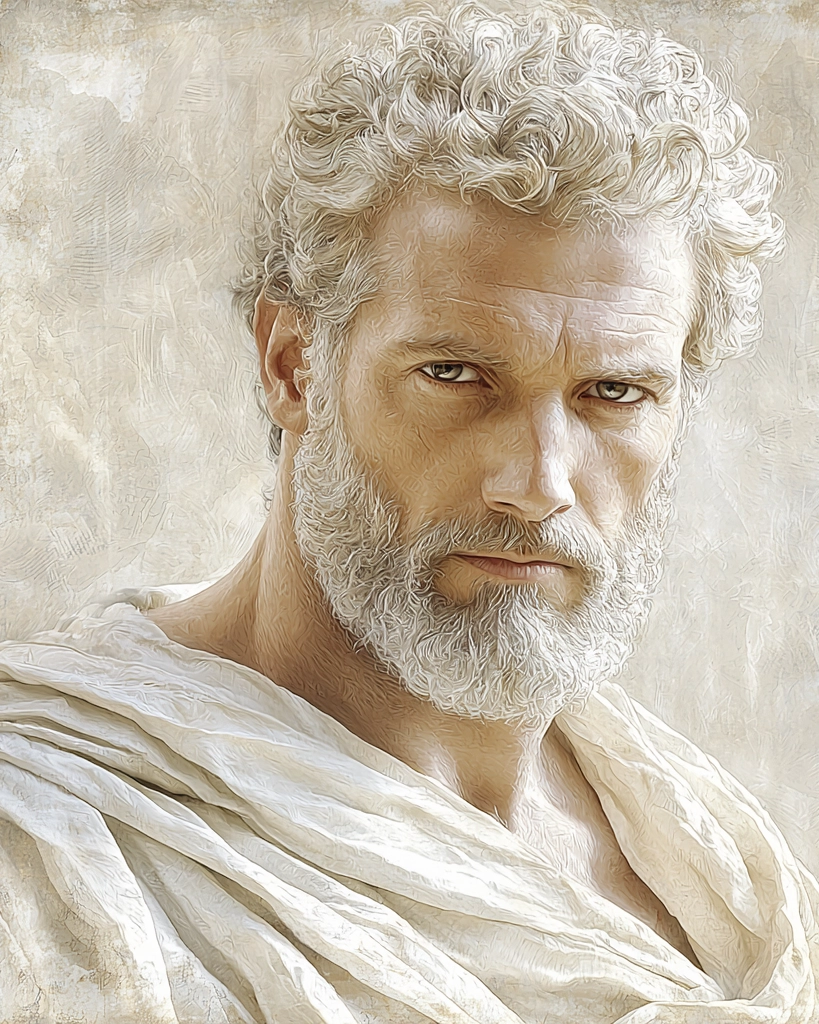 Stilisierte Darstellung von Marcus Vigellius: Stoiker Stilisierte Darstellung von Marcus Vigellius, einem wenig bekannten Stoiker, der im Schatten von Panaetios wirkte.