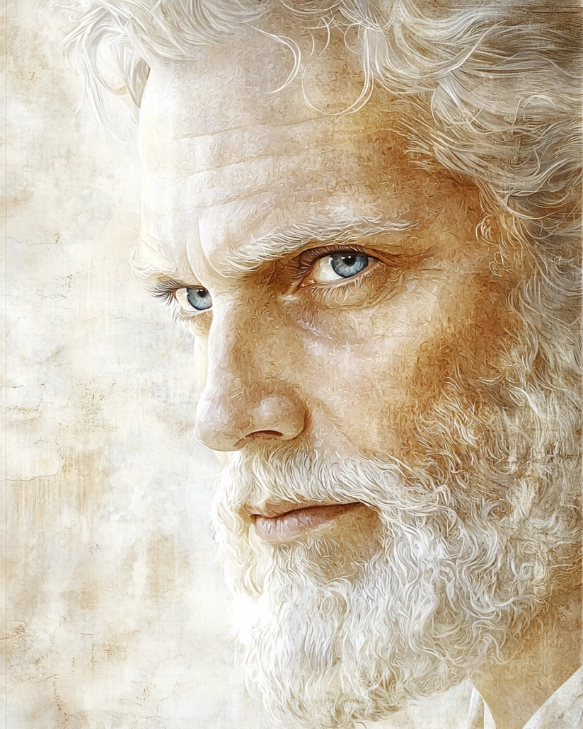 Stylized depiction of great philosophers of Stoicism who shaped and spread the teachings of the Stoa.