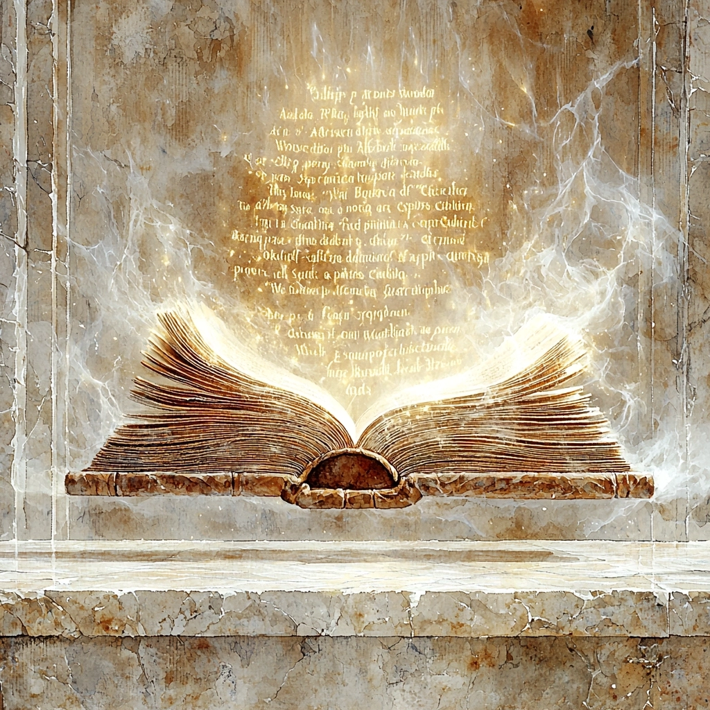 Stylized depiction of key Stoic beliefs that promote serenity, virtue, and inner strength.