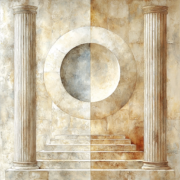 Stylized depiction of the Stoic mindset – cultivating clarity, serenity, and wisdom in daily life.