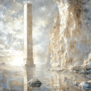 Ein Monolith steht unbewegt – Sinnbild für stoische Stabilität im Moment vor einem möglichen inneren Kippen.
