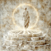 Representation of a spacetime concept combined with Stoic thinking on the sphere of control and a rational view of external circumstances.